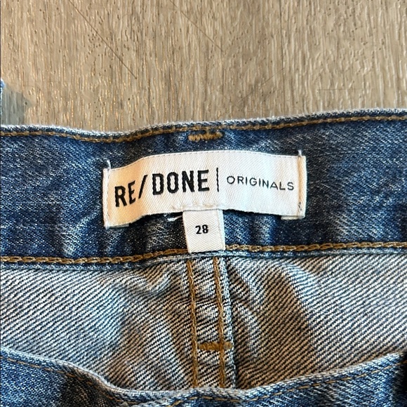 Re/Done Classic Blue Relaxed Crop - Picture 5 of 14